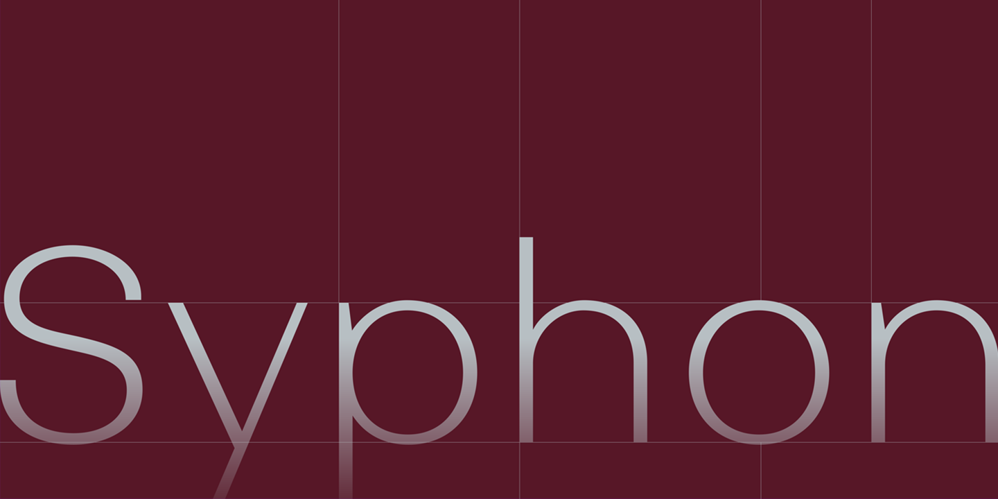 Beispiel einer Syphon-Schriftart